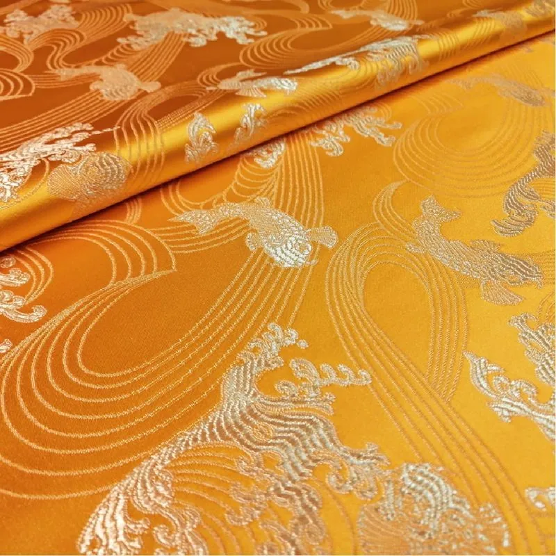 75 ซม.ความแม่นยําสูง koi jacquard เลียนแบบ Yun ผ้าผ้าบรรจุภัณฑ์เสื้อผ้า