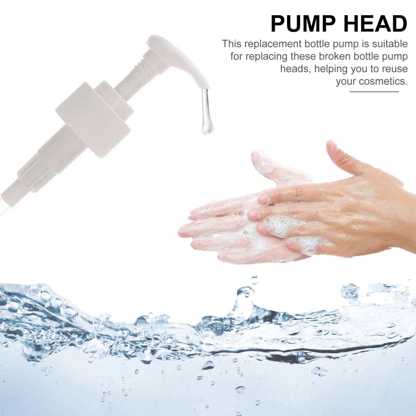 

Pump Foam Soap Dispenser Head Hair Shampoo Bottle Liquid Bathroom Shower Gel Foaming