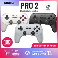 Original 8BitDo Pro 2 Bluetooth Controller Gamepad with Joystick for Nintendo Switch, PC, macOS, Android, Steam Deck & Raspberry