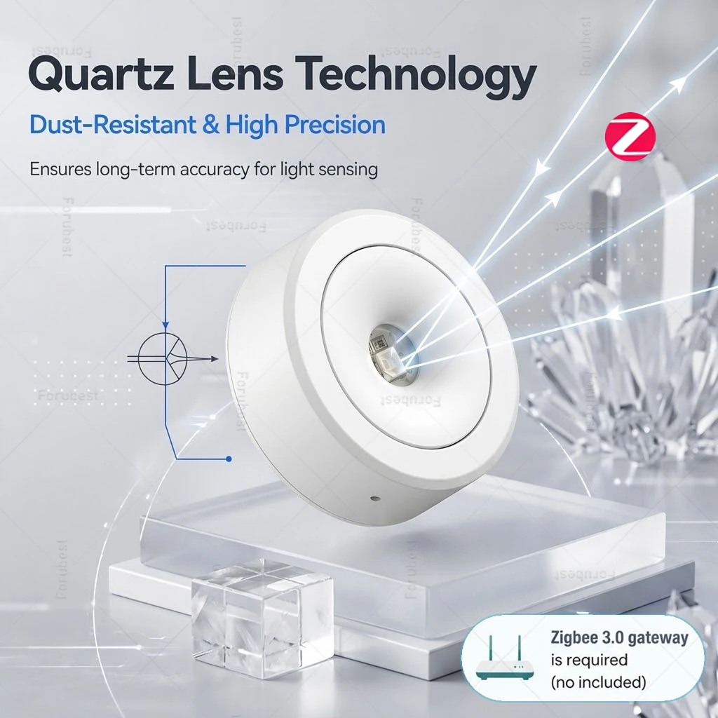 Zigbee 3.0 UV-Sensor, Atmosphärendruck, Helligkeit, Temperatur, Wetterstation, Drahtloser Sensor, Intelligente Automatisierung für Zigbee2MQTT – Detail 5