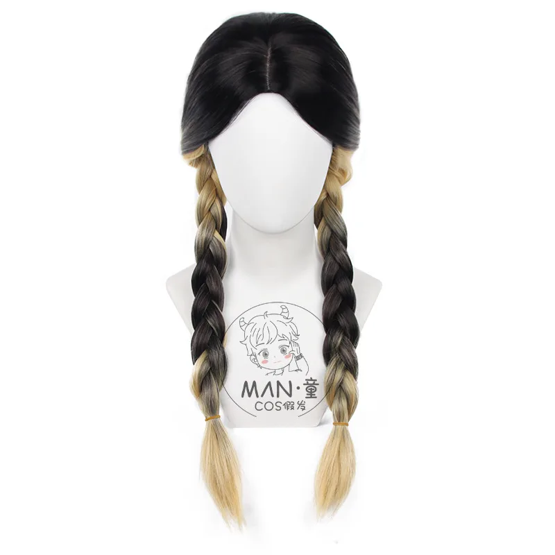 طوكيو المنتقمون جوريو ران شعر مستعار تأثيري مصبوغ مضفر أسلاك التوصيل المصنوعة هدية عيد الهالوين #5