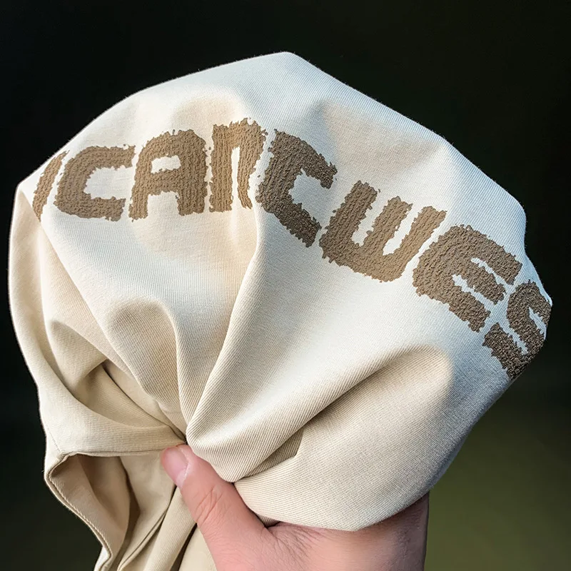 Retro nostalgiczna koszulka męska, luźna, modna, swobodna, letnia cienka, fajna, oddychająca, modna koszulka z krótkim rękawem