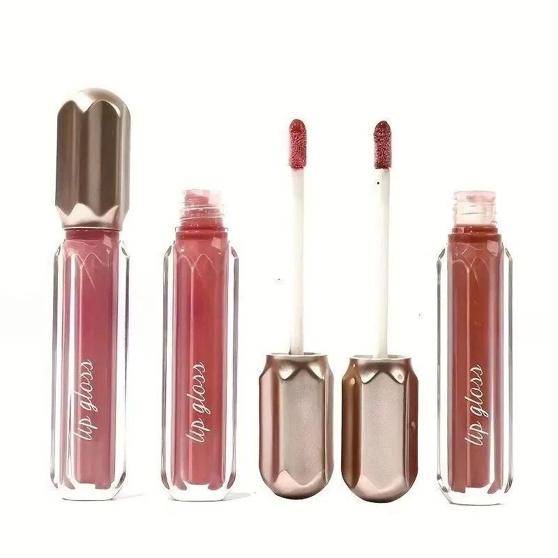 Mirror Pearl Lip Gloss Waterproof Long Lasting Moisturizing Lipstick Shine Glitter Lip Glaze Women Non Stick Cup Lip Tint Makeup