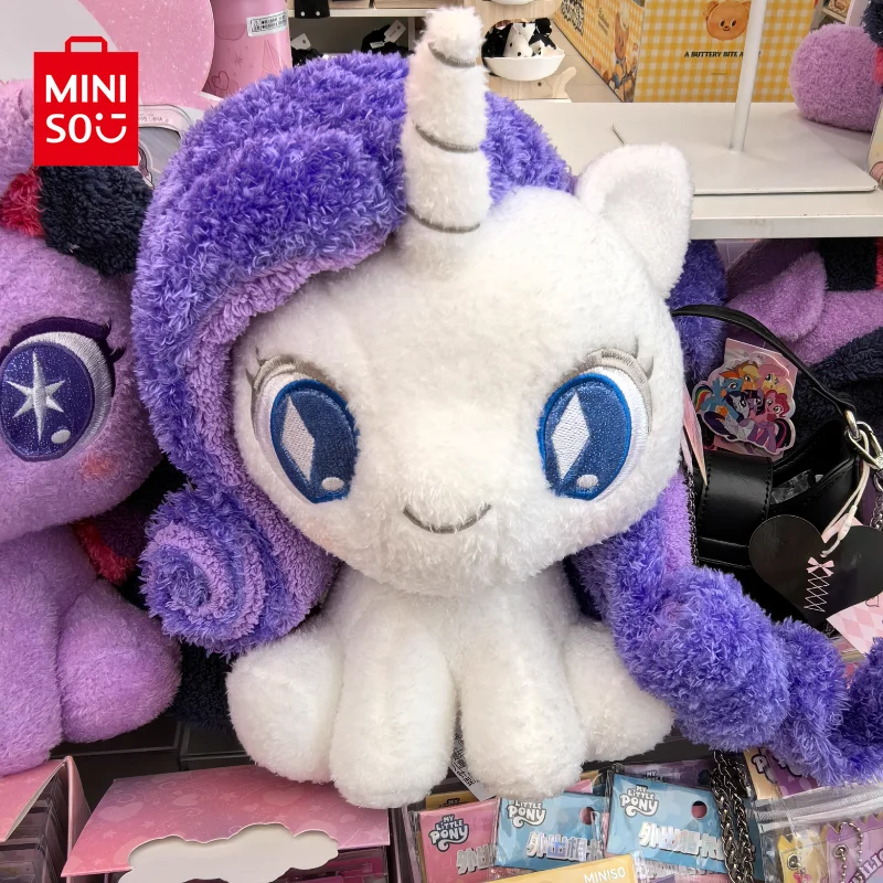 MINISO New My Little Pony Series Q Version Sitting Doll Cute Rarity Doll Soft Twilight Sparkle Children's Room Pillow Doll Gifts