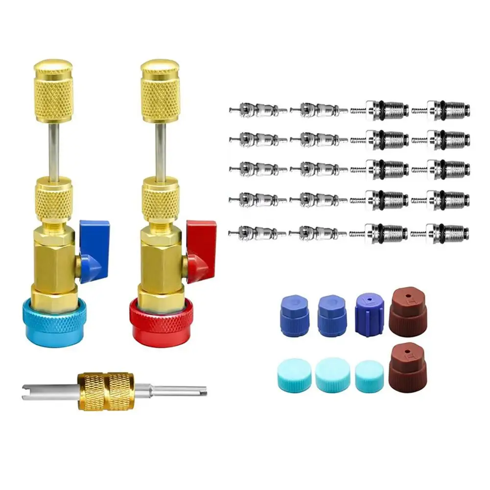 ل R134A ارتفاع ضغط صمام الأساسية أداة إزالة الصواميل ل R22 لأنظمة التيار المتردد R410 سيارة تفكيك اكسسوارات السيارات