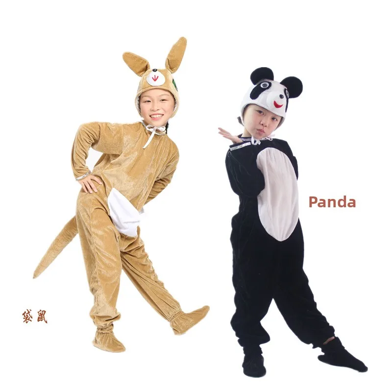 ชุดคอสเพลย์จิงโจ้ แพนด้า กระรอก ช้าง สำหรับผู้ใหญ่และเด็ก ชุดแสดงเต้นรำ ชุดแสดงบนเวที ชุดแฟนซีสำหรับผู้หญิง