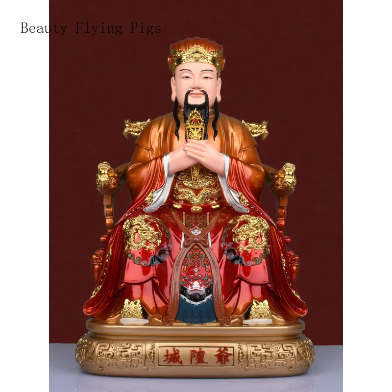 

1PCS 12 inch resin City God Buddha statue home worship statue ornament home accessories feng shui