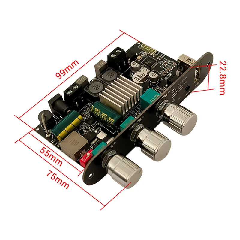 B92B-2X ZK-1001U مع دفعة أحادية 100 واط BT مكبر للصوت مجلس ثلاثة أضعاف باس TWS لتقوم بها بنفسك المتكلم TPA3116D2 أمبير Wuzhi الصوت APP #6