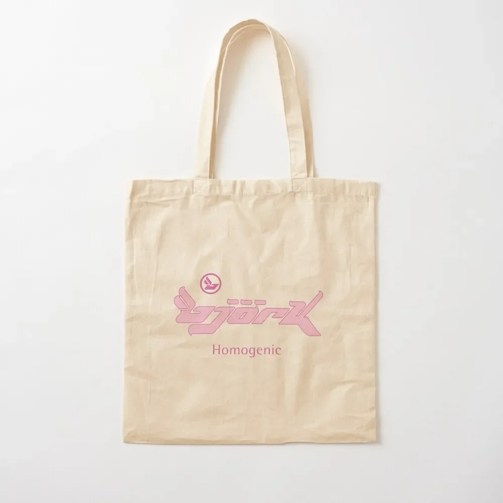 

Bjork Homogenic Logo (Pink) Tote Bag tote bags men women bag Canvas bag hand ladies