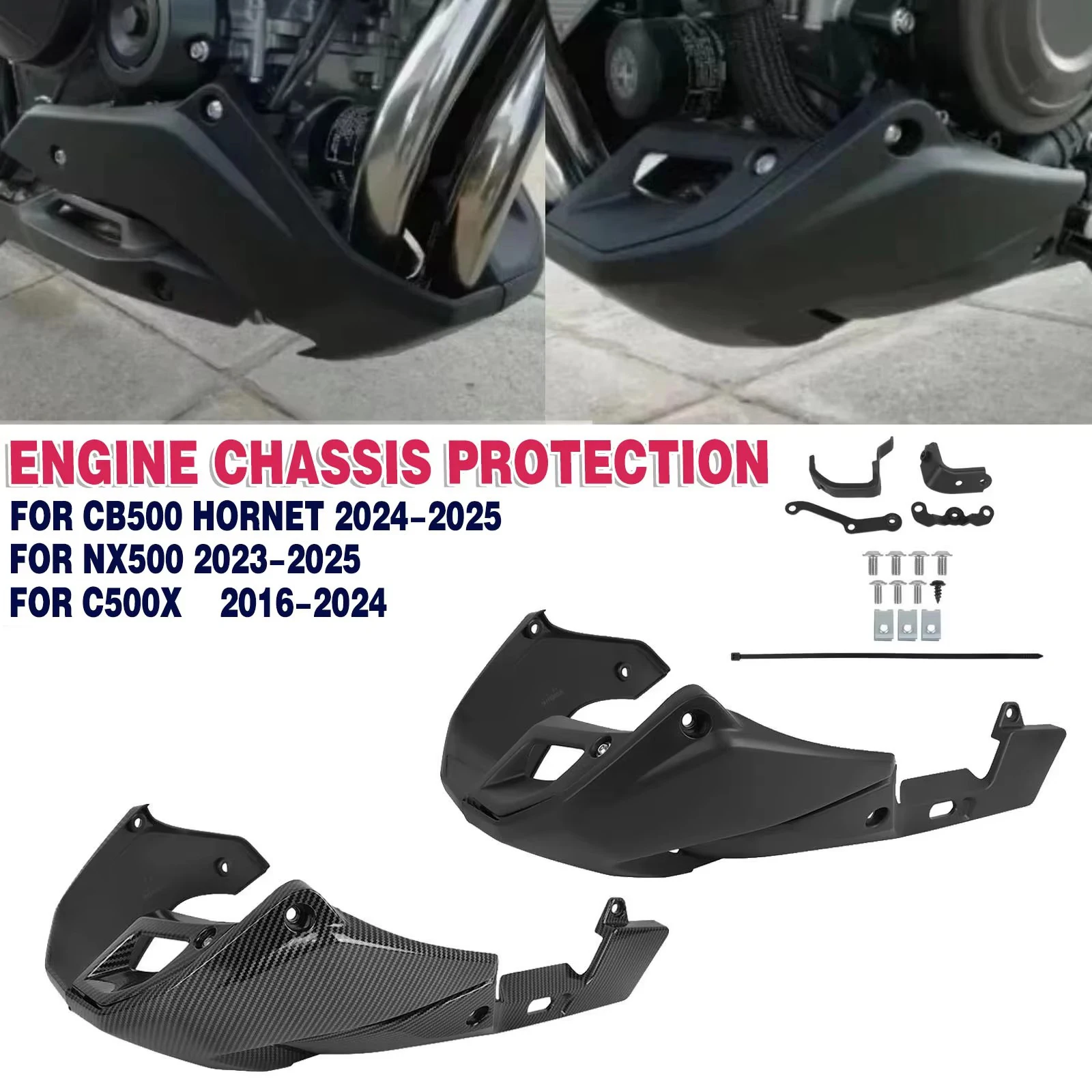 

CB500F 16-25 CB500 HORNET 24-25 Engine Chassis Protection Belly Pan kit For Honda NX 500 23-25 Lower Engine Spoiler Cover Guard