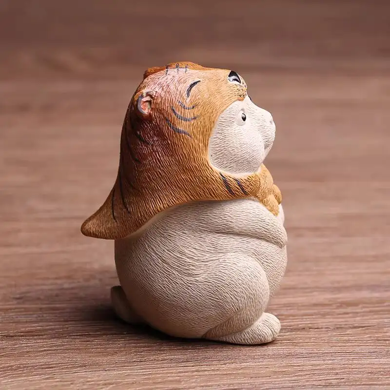 Yixing Original Purple Clay Pet Ornaments, Tiger Head And Rabbit Designs, Masterfully Handcrafted Toys, High-Quality, Suitable