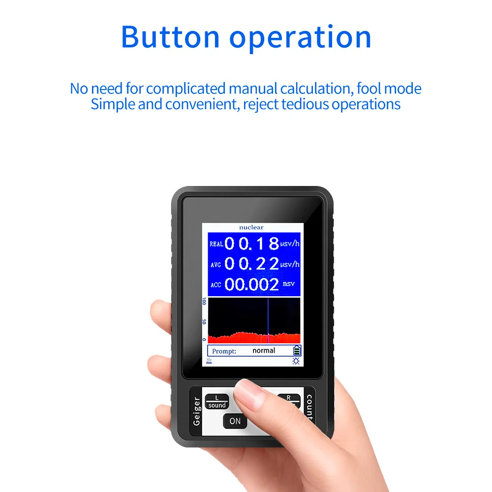 

XR-1 Geiger Counter Personal Dosimeter Detectors Color Display Screen Nuclear Radiation Detector Beta Gamma X-ray