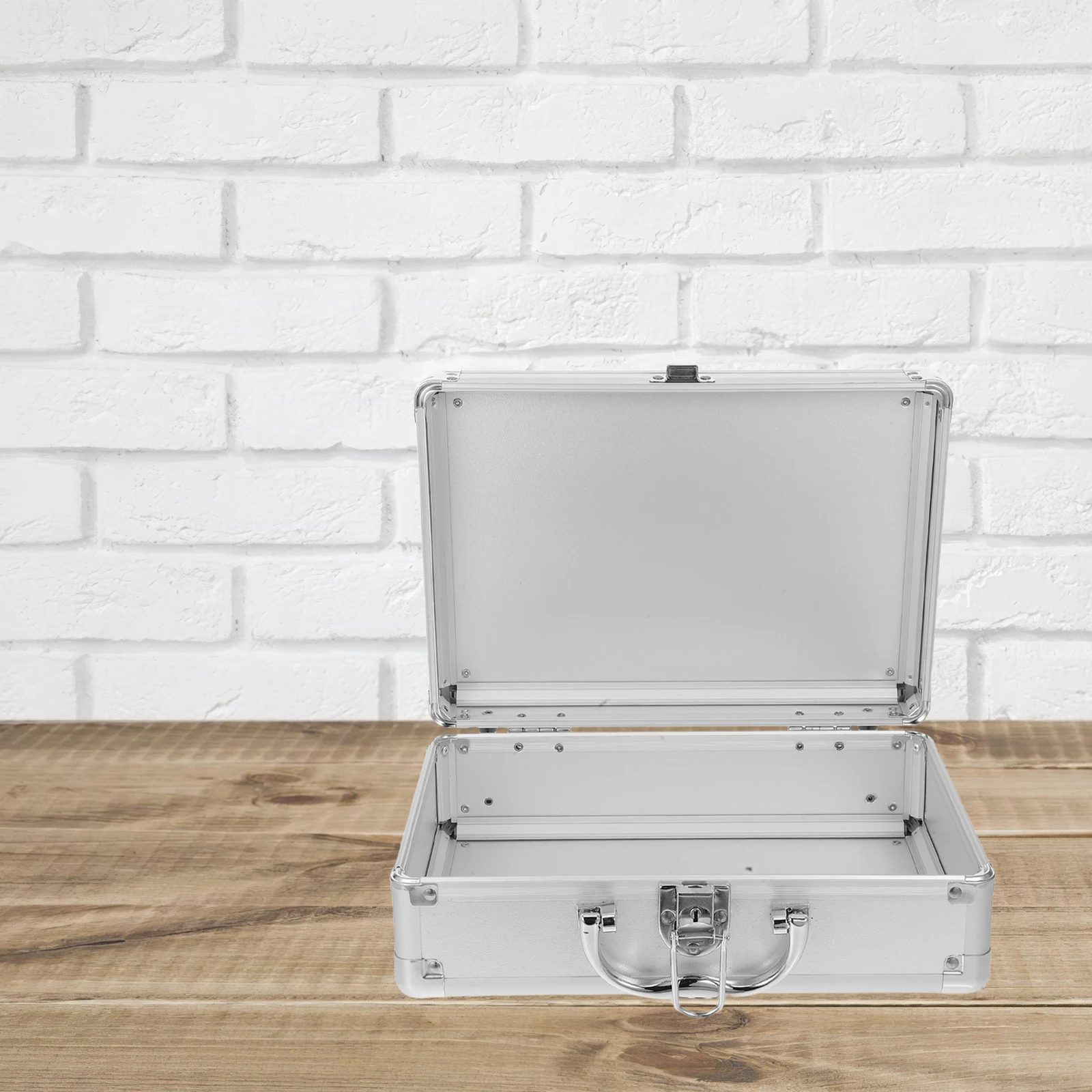 Aluminum Alloy Briefcase with Password Lock for Tools Cosmetics Instruments Portable Storage Case Small Size Metal Suitcase