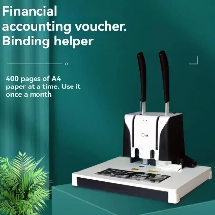 400B Manual Hole Punch Machine for Office Document Filing and Financial Documents, Bills and Ledgers