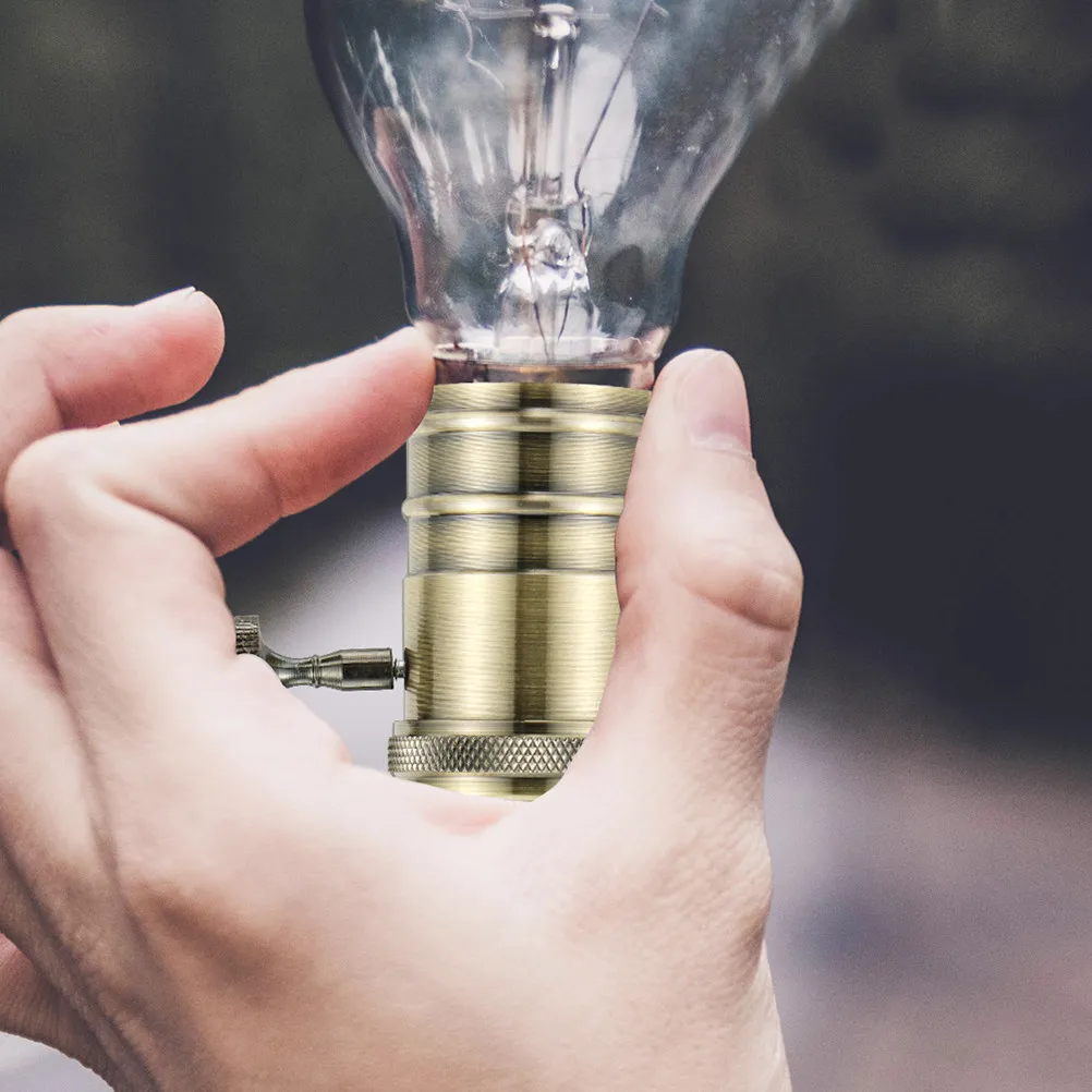 

2 шт. винтажных компактных патронов для ламп, легко устанавливаемые, для кухни, спальни, бара, ретро-подвесные патроны E27