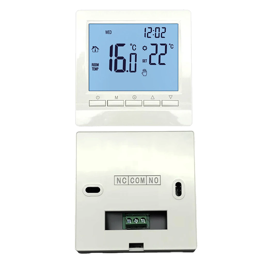 Digital Gas Boiler Thermostat Weekly Programmable Room Temperature Controller Heating Temperature Regulator AA Battery Hand Cont