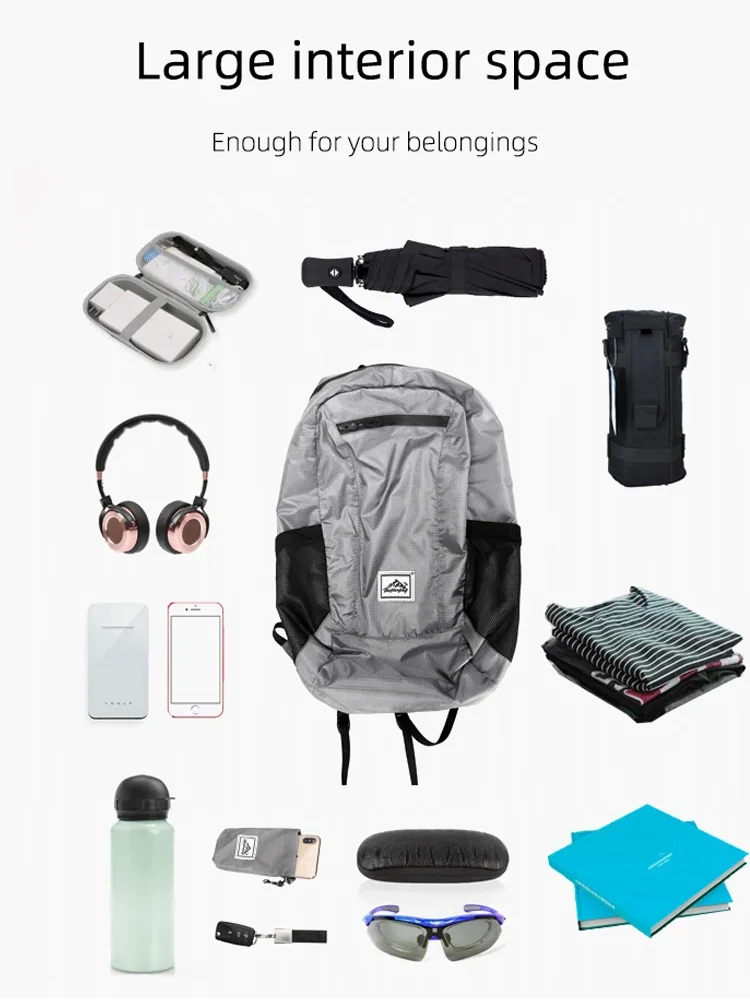 AliExpress NONE Ultra Light Outdoor Hiking Cycling Travel Backpack Fitness Bag Waterproof Handbag Small Foldable Backpack Storage Bag