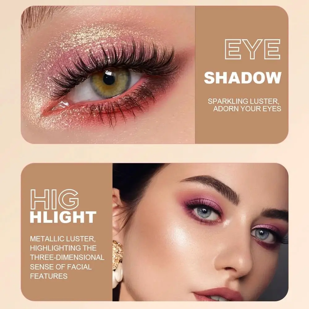 Dubbele kop waterdichte oogschaduw potlood glitter metallic blauw groen parelmoer pigment witte markeerstift oogmake-up stick