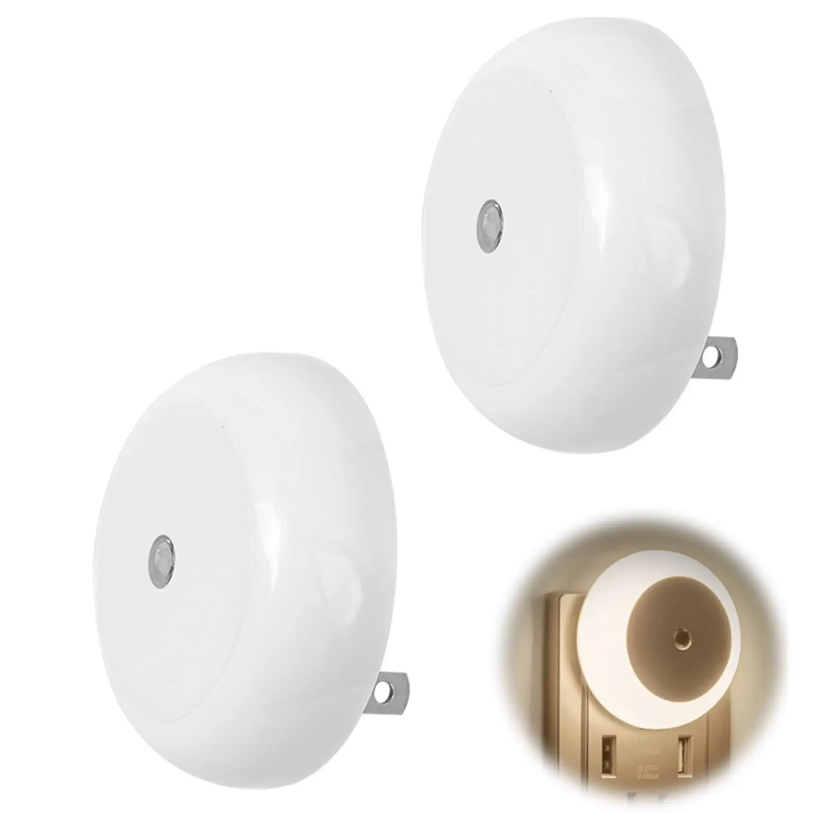 LED czujnik jasny ciemny nocnego EU US podłącz lampki nocne do dekoracja do sypialni dziecięcej korytarza schody WC lampka nocna