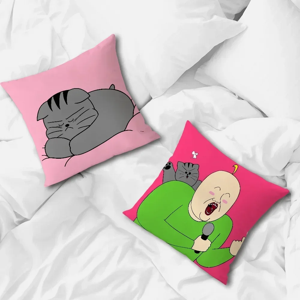 

Jjaltoon Cartoon Animal Friends Pillow Case Sofa Bedside Table Bedroom Backrest Living Office Cushion Printed Square Multiple