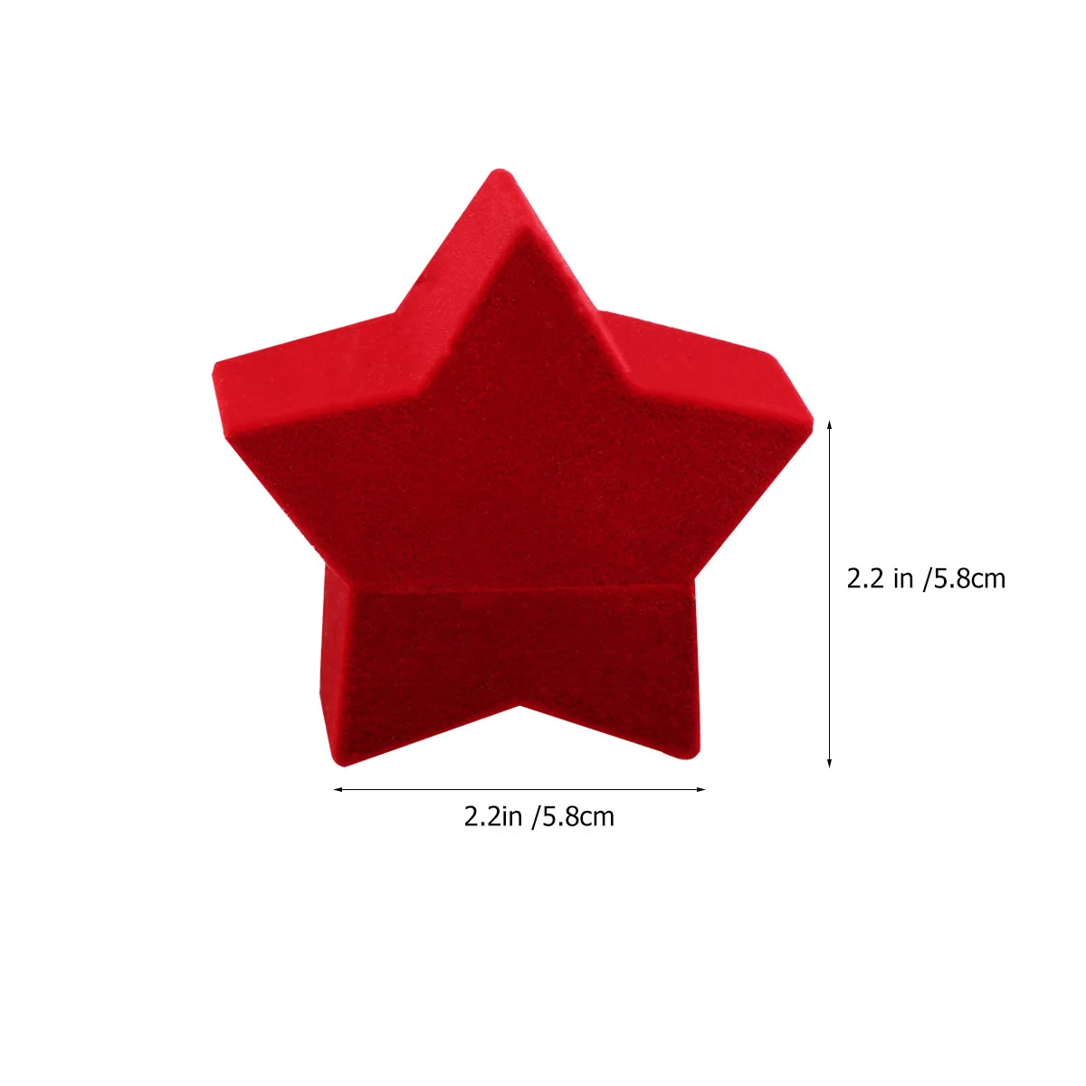 4Pcs Red Creative Pentagram Jewelry Box Holder Exquisite Gift for Women Necklace Earring Ring Storage Case Christmas Packing