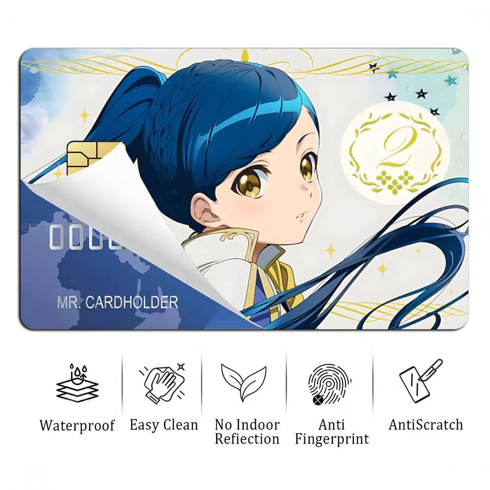 M-Myne A-Ascendance of a Bookworm Card Stickers for Bank Access Protective Waterproof Film Cover Sticker Gift