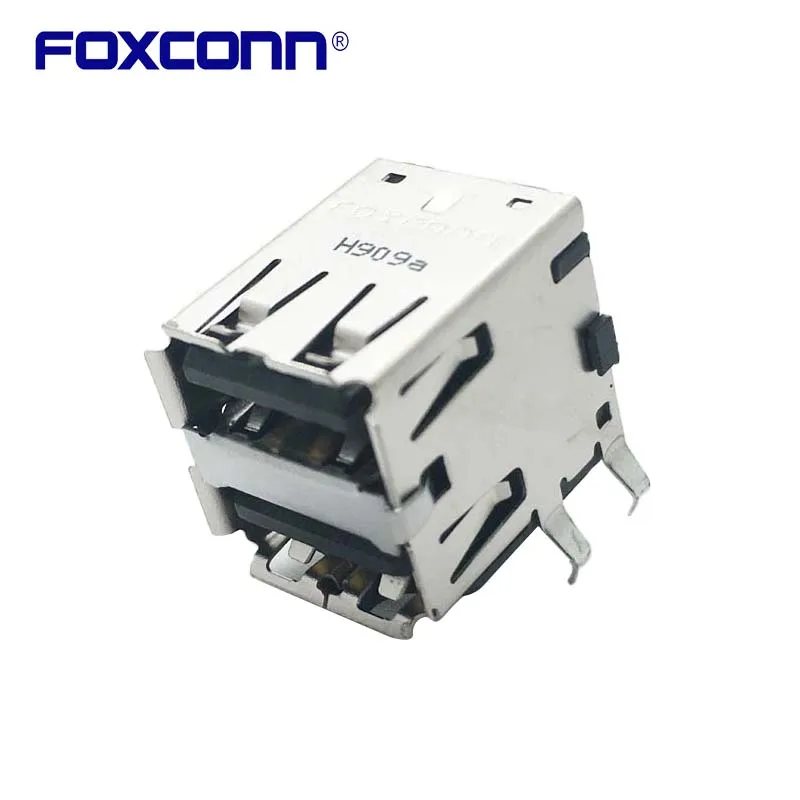 Foxconn UB1112C-8FDH-4F Original 8P Double Deck USB 90 degree Bend Foot Spot stock