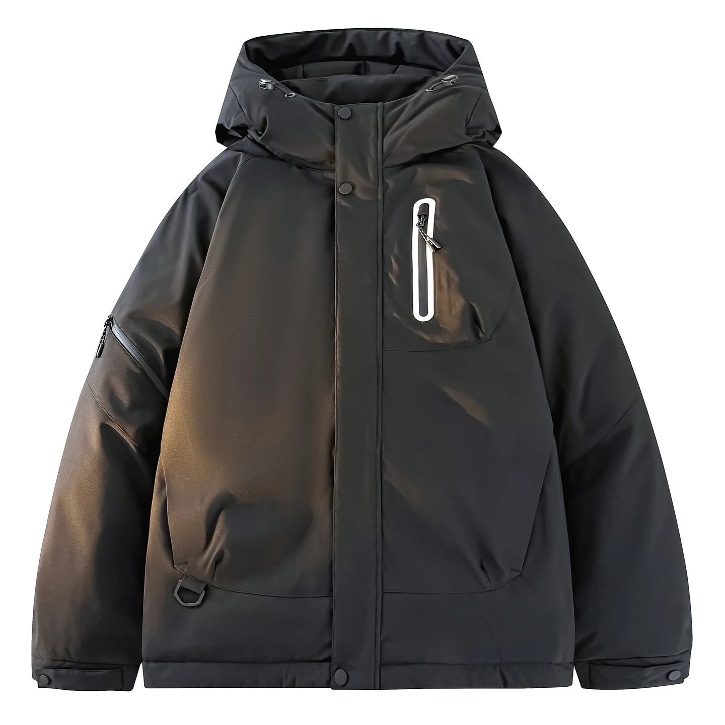 Outdoor Windproof Warm Hooded Duck Down Jacket 2025 Winter Men's Solid Casual Thicken Puffer Coat Street Wear Padded Top Clothes