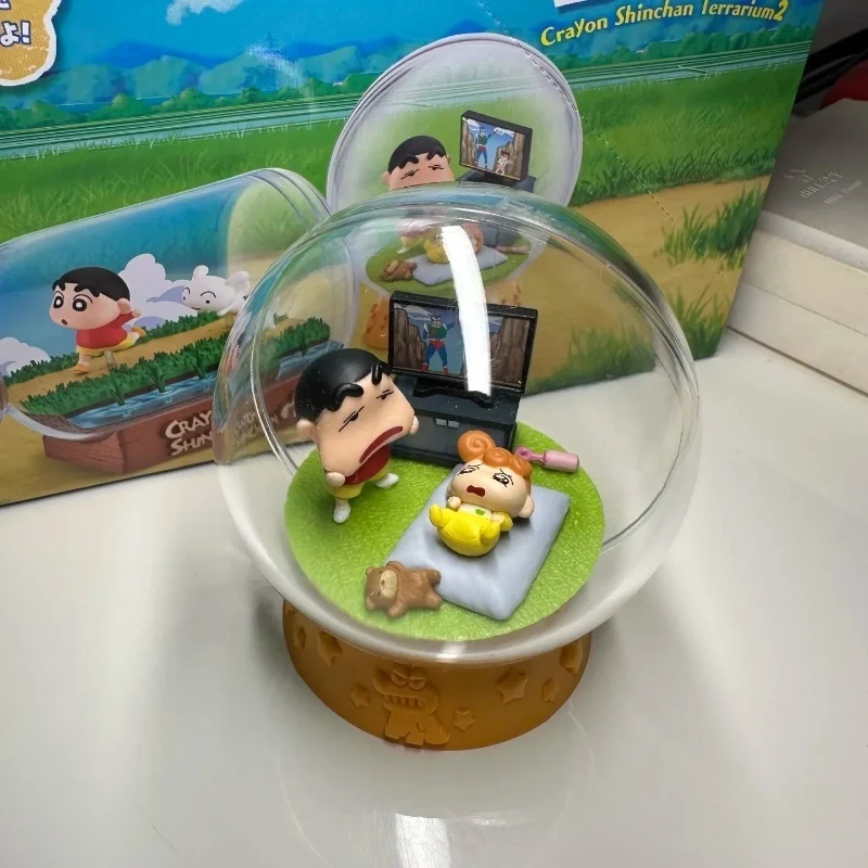 Rement Crayon Shin-Chan The Mischievous Daily Life 2 Modelo de cena microscópica Coleção de brinquedos da moda Estatueta de caixa cega