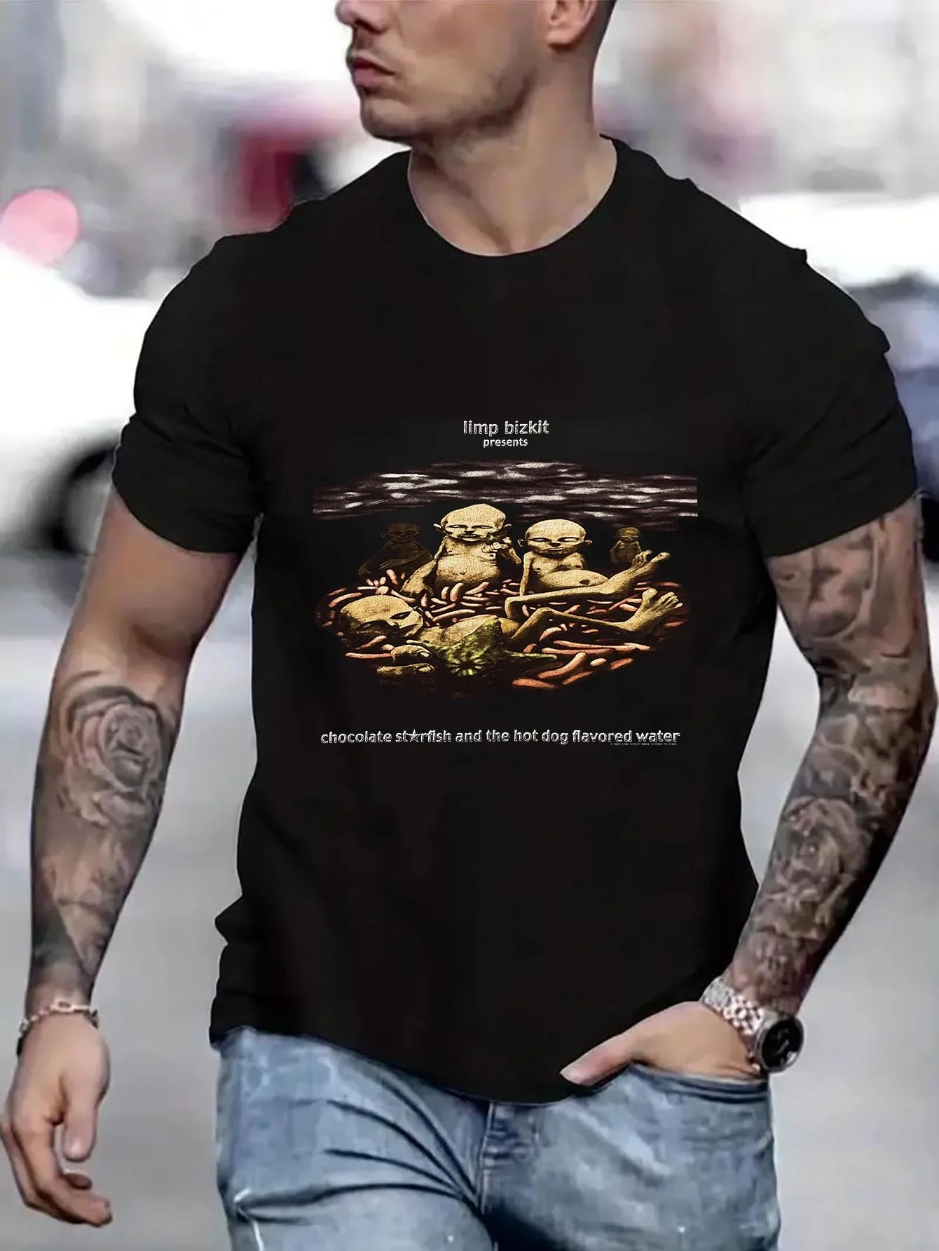 

2000 Limp Bizkit High End Men's Clothing Funny Ugus T-Shirts Streetwear Men Men Gift Anime Clothes B5023528
