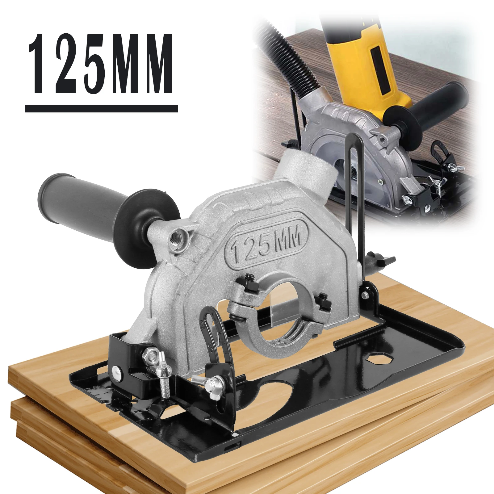 

125 типов угловой шлифовальной машины, балансировочный кронштейн, преобразователь в сверхмощный режущий станок, защитная крышка, плотничьи строители с базой