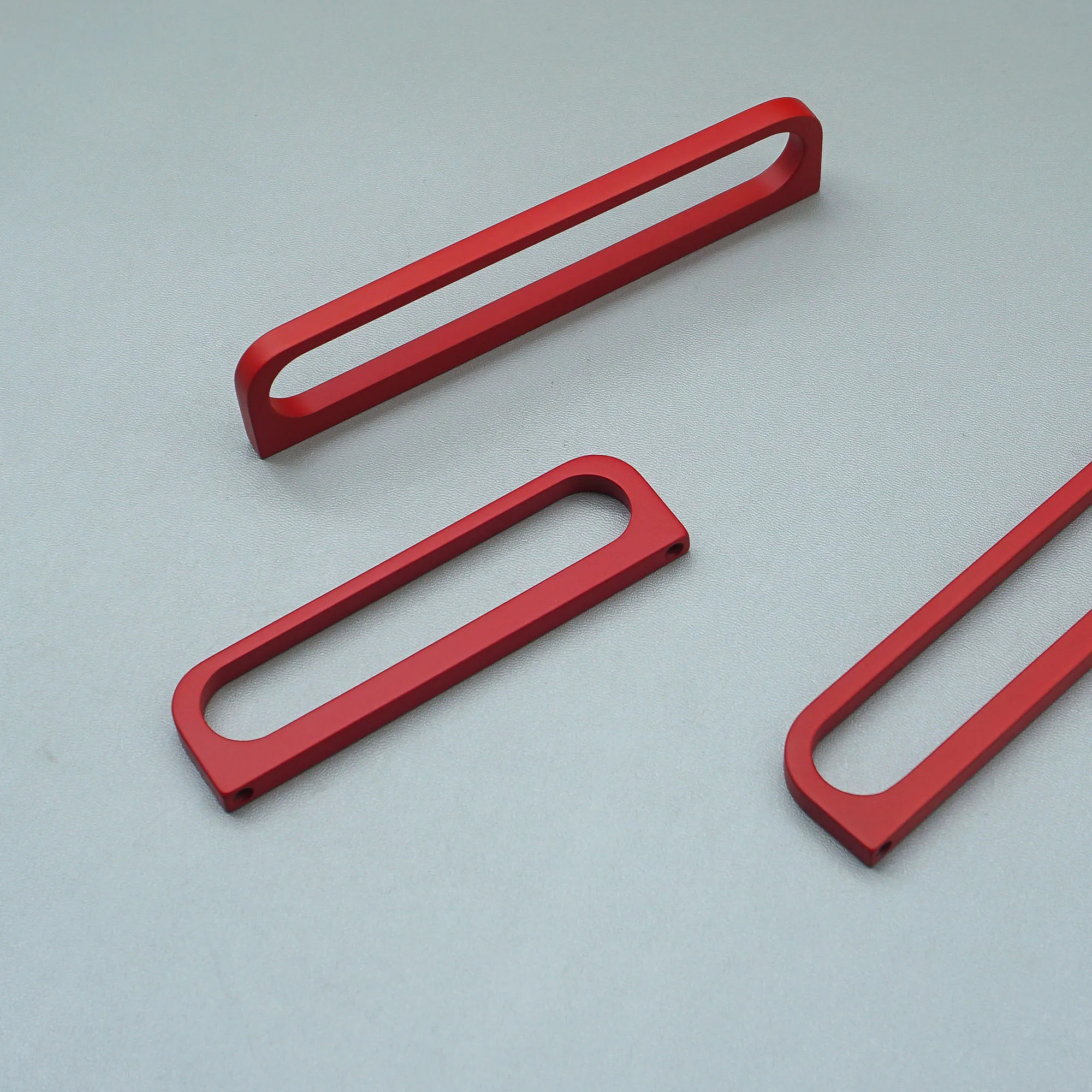 Matte Red Handles for Cabinets and Drawers Modern Long Wardrobe Cupboard Pulls Zinc Alloy Simple Furniture Hardware 320mm