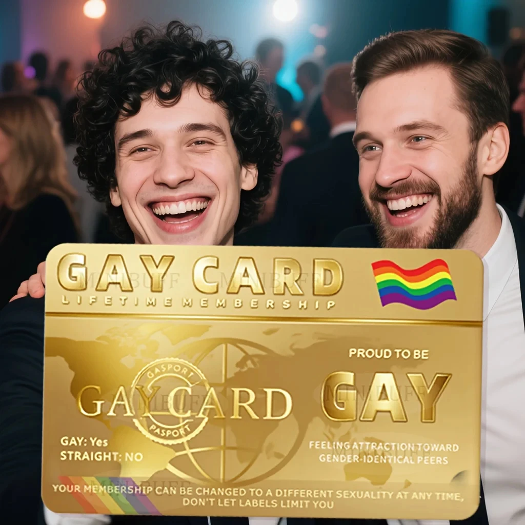Gay Lifetime-Mitgliedskarte, PVC-Karte, ohne Aufkleber, doppelseitiges Traum-Thema mit Regenbogenstreifenmuster, mit glänzender Oberfläche – Detail 1
