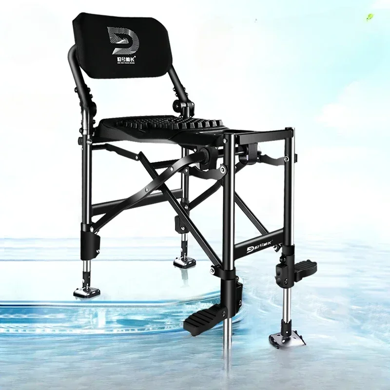 

Multifunctional Foldable Fishing Chair, Aluminum Alloy Knight Chair, Ultra Light, All Terrain, Portable, Outdoor Sports