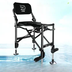 Multifunctional Foldable Fishing Chair,Aluminum Alloy Knight Chair,Ultra-Light,All-Terrain,Portable Outdoor Chair for Comfort