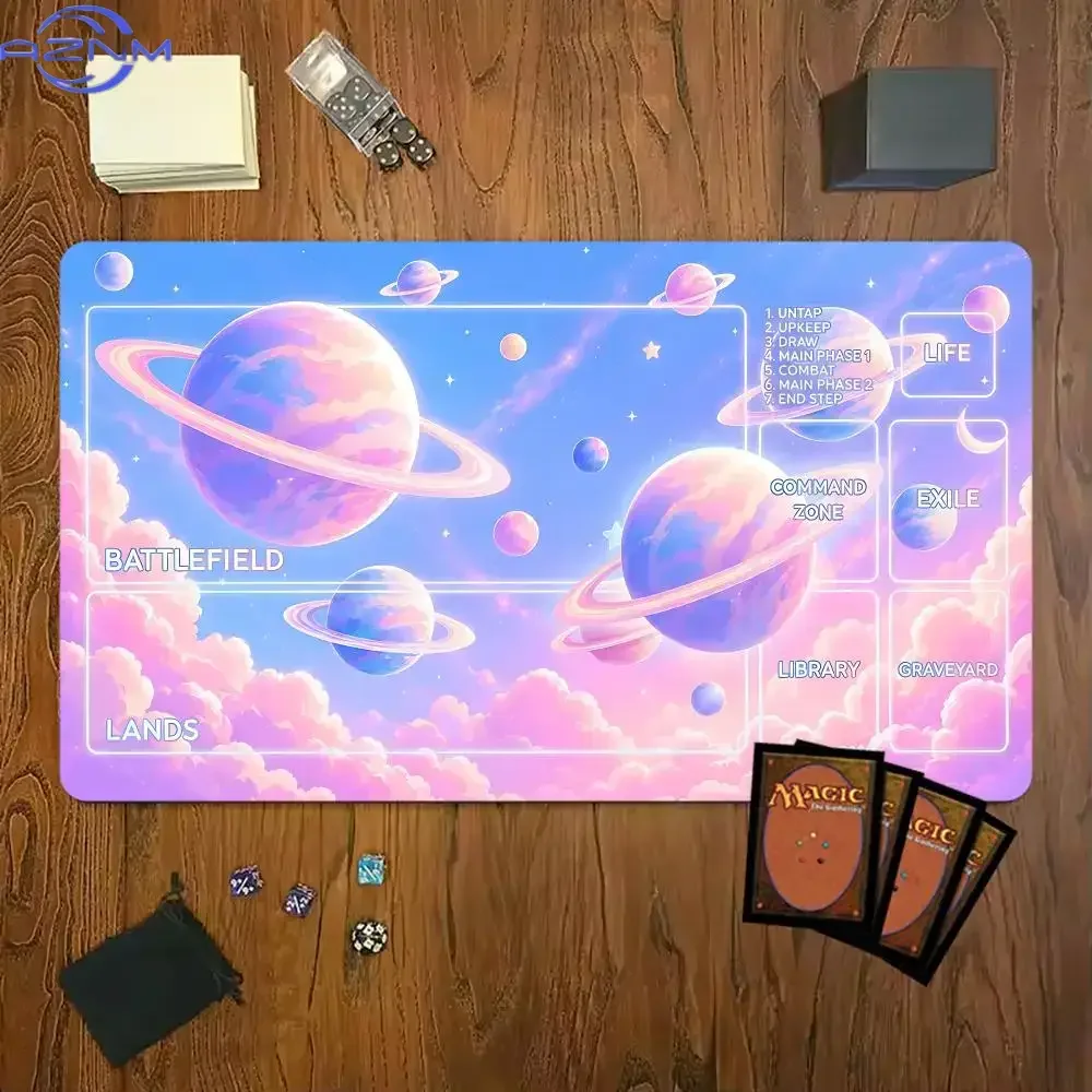 Pastel Dreamy Galaxy Planet Sky Mouse Pad Playmat  TCG Office Desk Mat for Work Game PC Laptop Rug Carpet MousePad