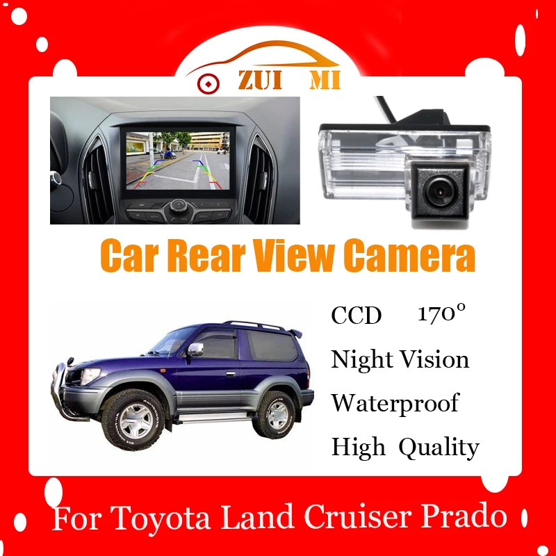 Car Reverse Rear View Camera For Toyota Land Cruiser Prado 1998~2014 Waterproof CCD Full HD Night Vision Backup Parking Camera