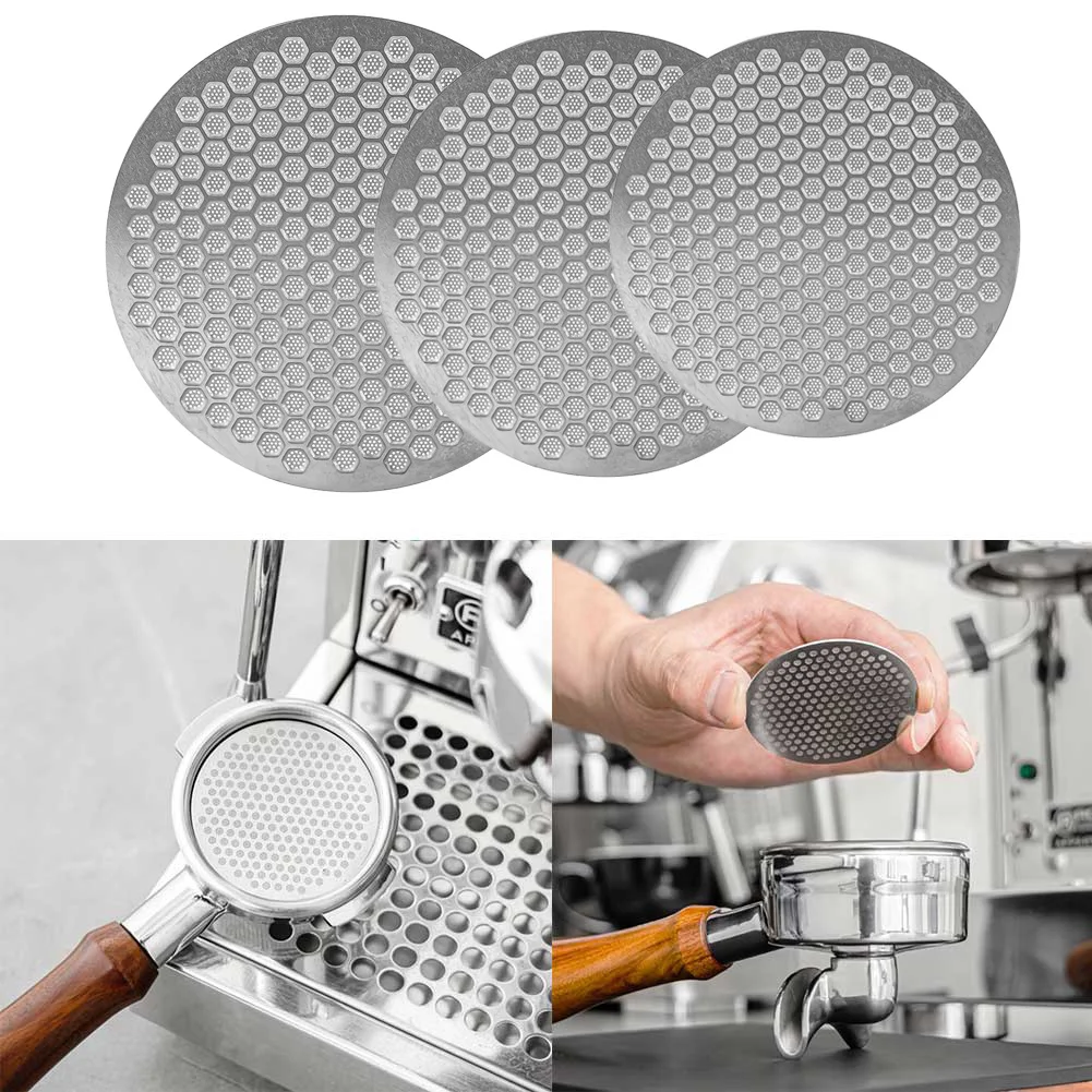 Riutilizzabile 51 53 58mm Espresso Puck Screen caffè in metallo a doppio strato per portafiltro Coffee Puck Screen Basket Coffeeware