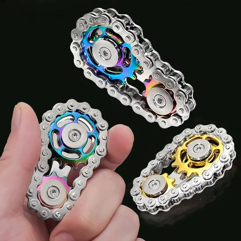 Hot Selling Gear Rotating Venous Gyroscope Rotator, Anti Pressure Metal Bicycle Chain Rotator, Adult and Children's Toy