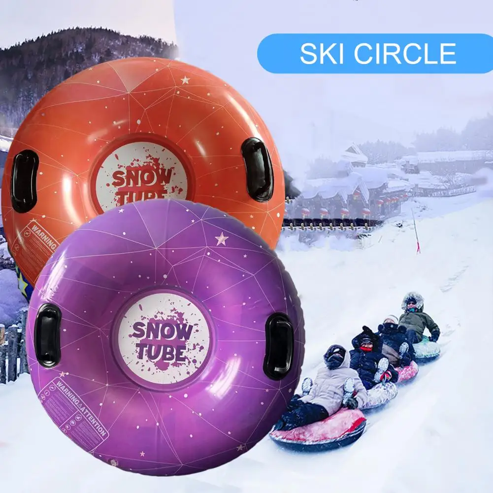 Ski Circle Inflatable Leakproof Thick Strong Sealing Snow Tube Snow Toy Kids Adults Heavy Duty Snow Sled Toboggan For Outdoor