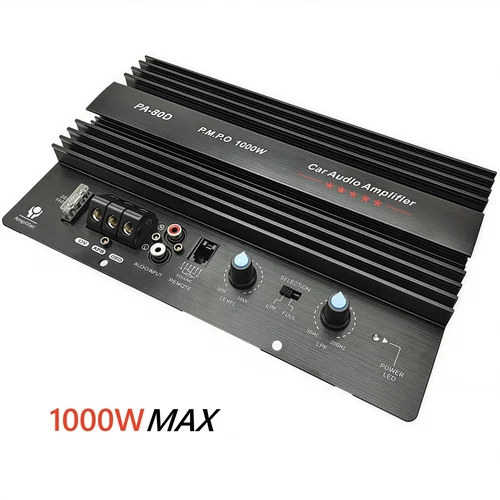 Imagen 2 del producto Placa amplificadora de Audio para coche, 12V, Universal, MAX, 1000W, un solo canal, alta potencia, baja frecuencia, potente amplificador de Subwoofer