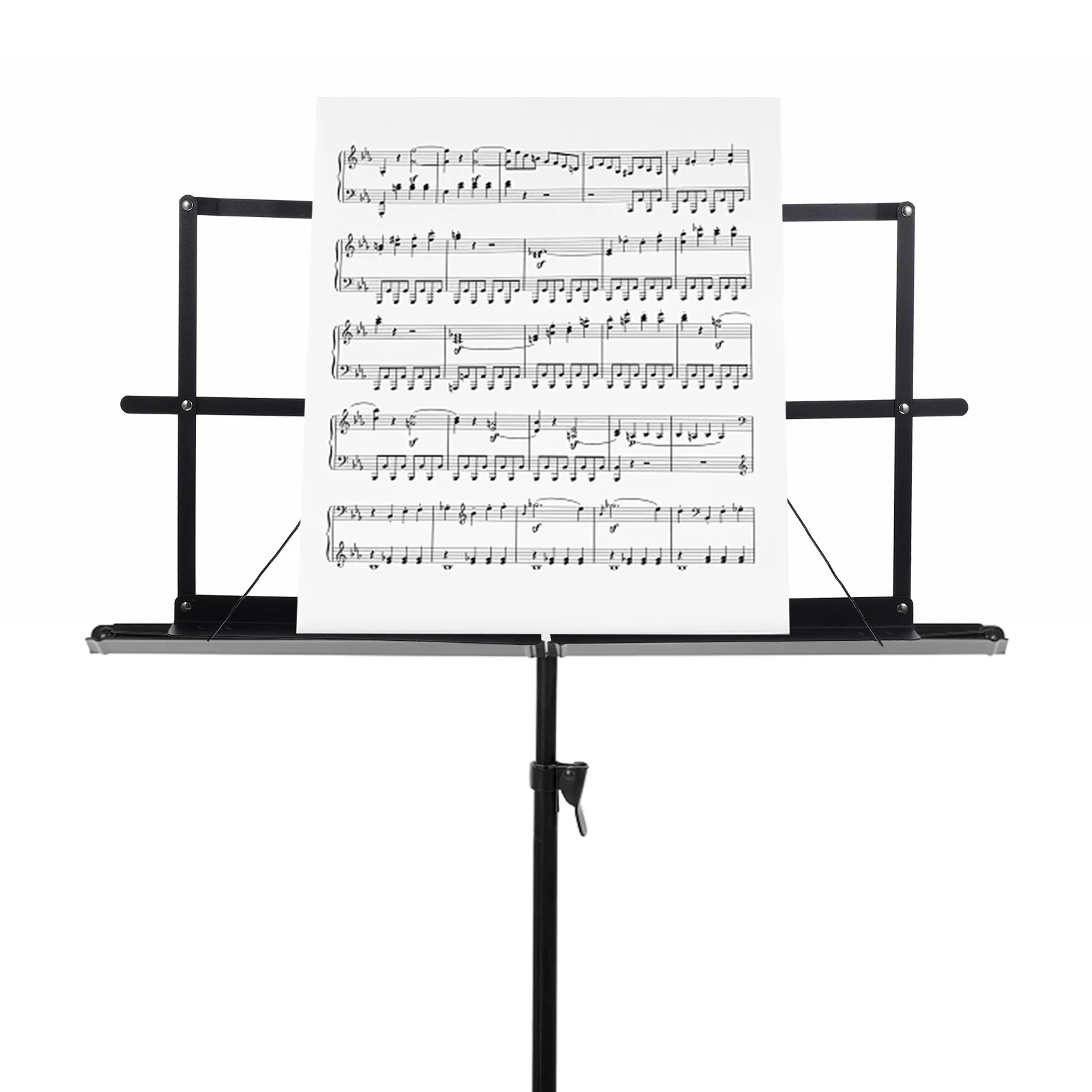 

Music Stand Portable Foldable Tablet Support Rack Books Rest Folding Desktop Score Holder Keyboard