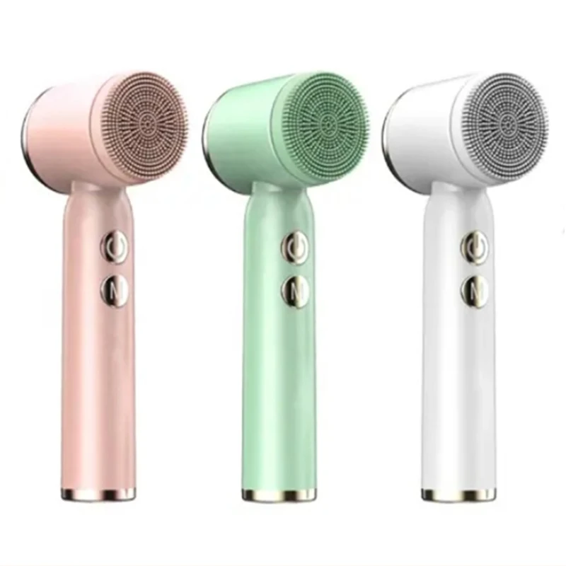 Massaggiatore viso sonico elettrico in silicone, impermeabile Ipx6, ricarica USB, detergente viso in silicone per pulizia profonda e esfoliante