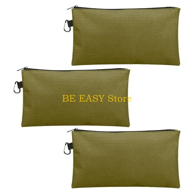 E28F 3 個ツールポーチ小型ツールバッグ多目的ジッパーポーチ整理用防水ユーティリティツール収納オーガナイザー