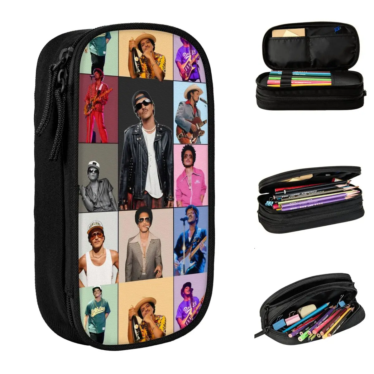 

Классический пенал Bruno Mars Singer, пенал-коробка, держатель для ручек для девочек и мальчиков, сумки для карандашей, школьные принадлежности, подарки, аксессуары