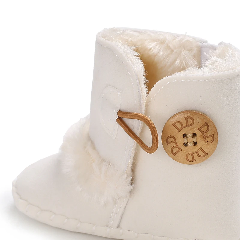 Nuovo inverno bambino peluche addensato suola in gomma calda antiscivolo stivali da neve per neonati Indoor e Outdoor primo passo scarpe da passeggio