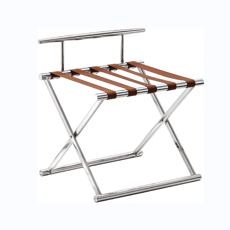 

2023 New Design Hotel Luggage Rack Stainless Steel Luggage Holder