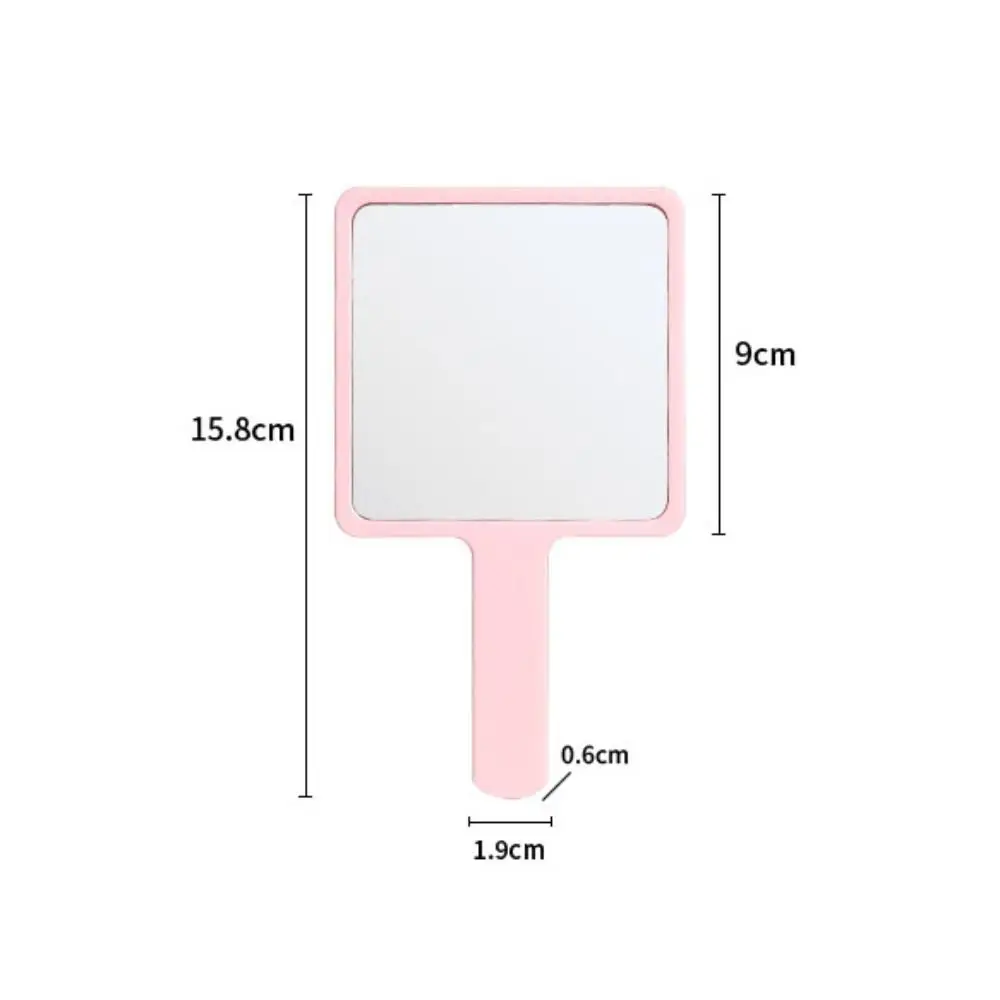 Vanity Mirror with Handle Handheld SPA Salon Makeup Mirror Cosmetic Mirror Square Makeup Mirror Handle Hand Mirror