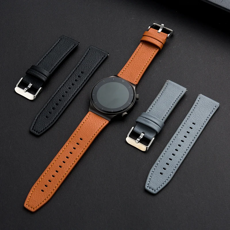 For Samsung Huawei Honor GT2 gt3 Galaxy Watch 4 3 Classic 5 Pro Active 2/Gear S3 Leather Watch Strap Huawei Watch GT 2 3 Strap 2