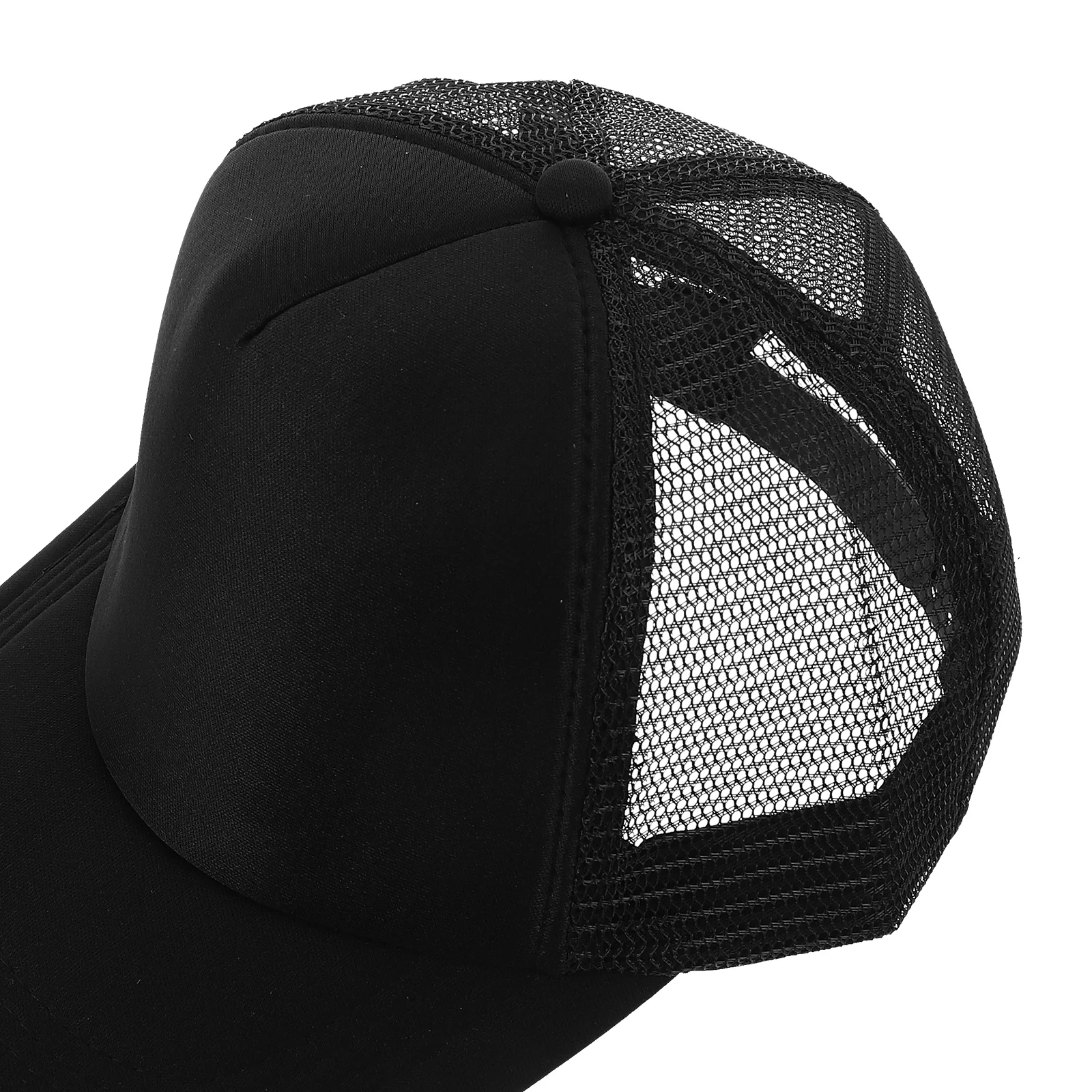 10 قبعات بيسبول شبكية فارغة سوداء للجنسين من البوليستر DIY قبعات نقل الحرارة قبعة قابلة للتنفس للأنشطة